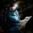 1x Schwarz LED Mütze mit Licht, Beleuchtete Mütze Aufladbar USB für Männer und Frauen, Einstellbare Helligkeit Stirnlampe Winter Beanie Mütze mit Licht, Unisex Winter Wärmer Strickmütze mit Licht