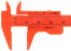 Kunststoff Tools Messschieber, Mini Schiebetür Vernier Bremssattel Gauge Messschieber Mess-Werkzeug Lineal 80 mm, orange