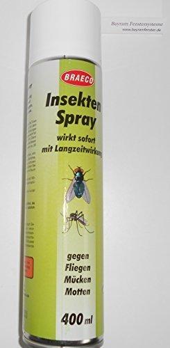 Insektenspray 1 x je 400ml von BRAECO mit Langzeitwirkung Insektenvernichtung