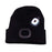 OMOUP 4 LED Stirnlampe Beanie Mütze, Winter warme Beanie Hut Hände frei Beleuchtete Beanie Mütze mit (Schwarz)