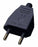 Bayram® 5x Euroflach-Stecker schwarz, zum Schrauben 2,5 A / 250 VAC,transmedia netzstecker euro stecker stromstecker für selbstmontage schwarz