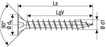 SPAX Universalschraube aus Edelstahl rostfrei A2, 4,5 x 40 mm, 200 Stück, Kreuzschlitz Z2, Senkkopf, Teilgewinde, 4CUT, 1087000450403