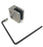 Edelstahl Glashalter für Glasstärke 8,0 mm mit Gummi-Satz Glasklemme 45/45 mm mit flachem Ansatz aus V2A mit Montagewerkzeug Bayram®