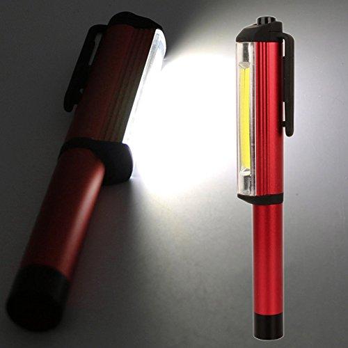 3W COB LED Portable Kunststoff Taschenlampe LED Lampe Licht W/magnetische + Clip LAUFLAMPEAA Batterien 200 mm Länge COB 3W