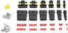 708 Stück Wasserdicht Schnellverbinder, 1/2/3/4/5/6 Stift Auto Wasserdicht Elektrische Stecker Kabel Steckverbinder Stecker für KFZ LKW Auto Kayak Boote Roller Motorrad