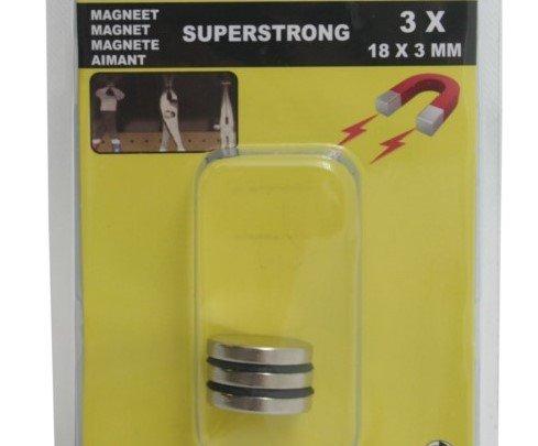 MAGNETE SUPERSTRONG 3 TLG 18 X 3 MM