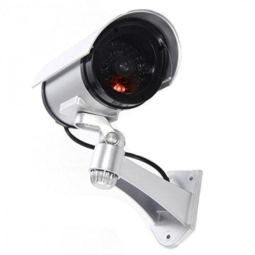 Sicherheit von Außen Attrappe Dummy Kamera, 30 imitierte LEDs mit blinkendem IR, professionelles Infrarot-Design, CCTV MWS