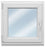 Fenster weiss 3-fach verglast 65x66 (BxH) kipp- und drehbar (DK-links) als Maßanfertigung
