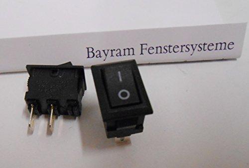 Bayram® 1x Ultra Mini Wippschalter 1xEIN 9x14mm Schwarz Wippenschalter EIN/AUS Schalter