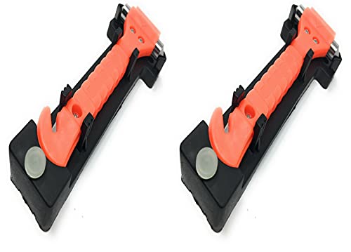 Sicherheitsgurtschneider und Fensterhammer, Notfall-Werkzeug, 2er-Pack