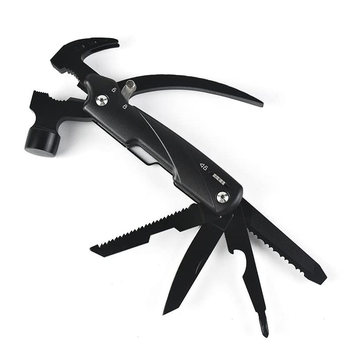 Multifunctional Hammer, 15 in 1 Multitool Hammer, Foldable Multifunctional Tools with Bottle Opener Screwdriver Gifts for Men, Multitool Tool for Outdoor, Camping, Emergency Exit