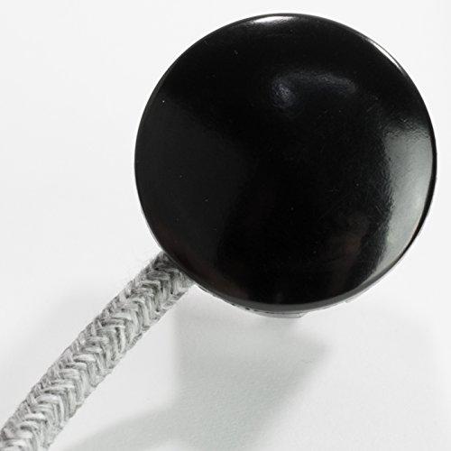 Schuko-Stecker aus Duroplast (Bakelit-Optik), Winkelstecker, schwarz