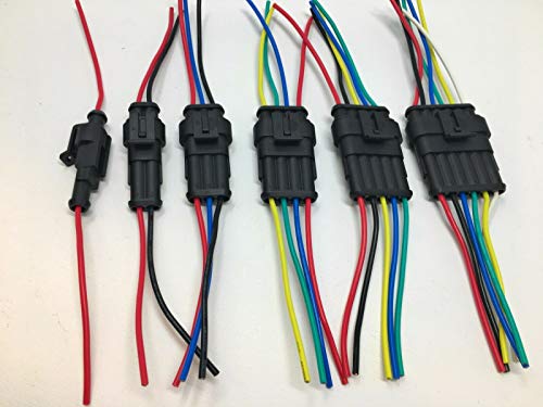 DE 1-10x KFZ LKW Auto Stecker Steckverbindung Steckverbinder 1-6 Polig  Wasserdicht Wire Anschluss Kabel Adapter