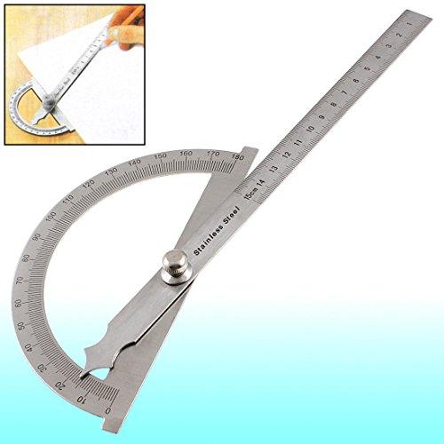 Poliert Grau 15cm Lineal Winkelmesser 180 Grad Messwerkzeug