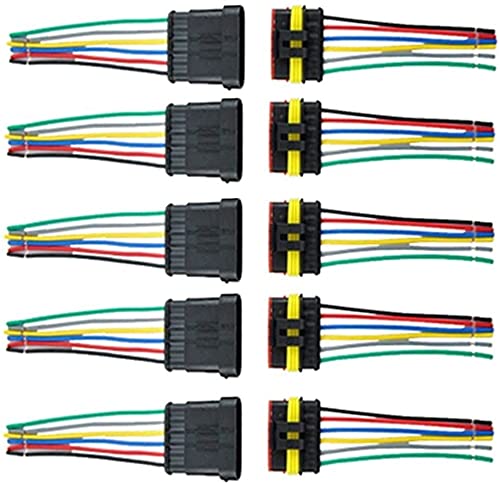 SRB 5 StÃÂ¼ck 6 Polig Kabel Steckverbinder Stecker Wasserdicht Schnellverbinder KFZ LKW Auto