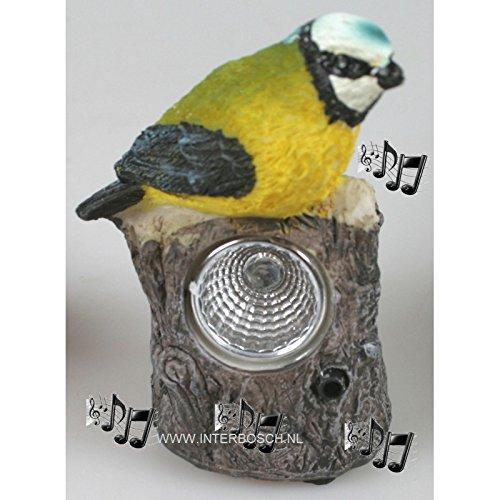 VÖGEL ZWITSCHERN SENSOR + LICHT SOLAR 3 Stck 009494