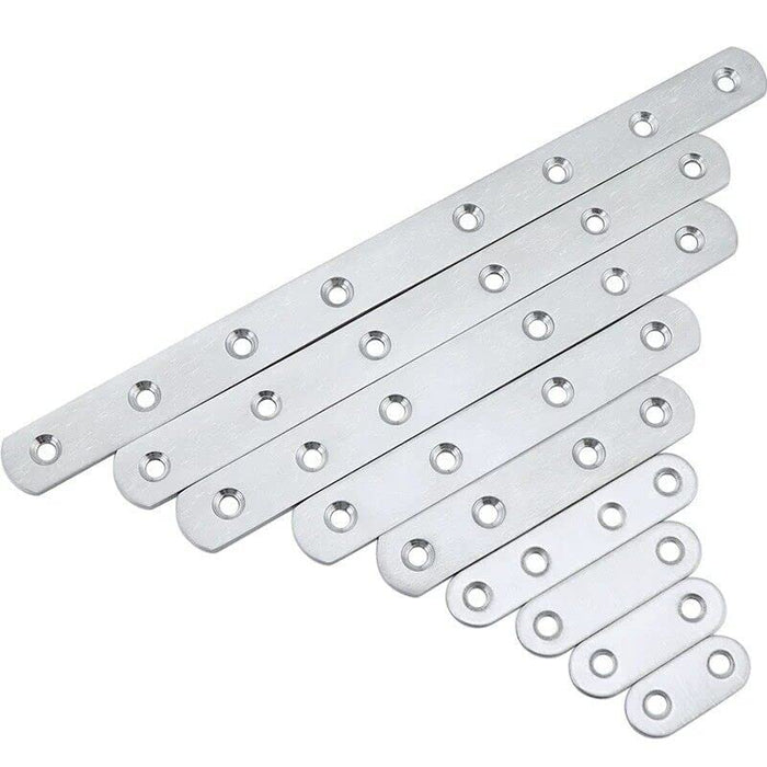 10x Edelstahl I-Verbinder Flachverbinder Winkel Beschlag Möbelbefestigung 37x16x1,5 mm