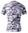 Cody Lundin® Herren Fitness Mosaik Camo Kurzarm Hemd Sport Kompression Kurzes Ärmel T-Shirt Drucken Tarnkleidung (XL, Grau Mosaik)