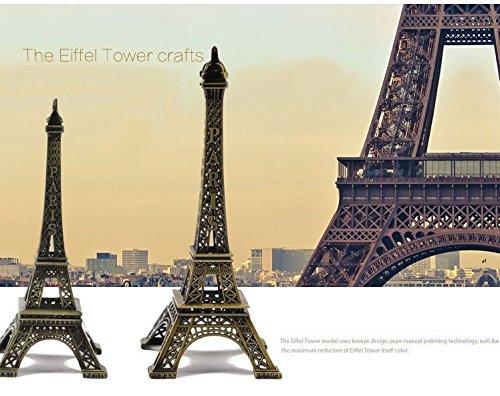 grandey Home Dekoration Paris Eiffelturm Modell Metallic Bronze Farbe Eisen Romantische Craft Kunst Statue Modell Schreibtisch Raum Dekoration Geschenk, 15 cm