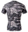 Cody Lundin® Herren Fitness Mosaik Camo Kurzarm Hemd Sport Kompression Kurzes Ärmel T-Shirt Drucken Tarnkleidung (L, Schwarz-Grün Mosaik)