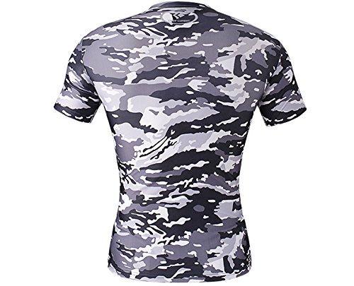 Sport T-shirt Camouflage Männer Fitness-Top für Freizeit Trainingsshirt Stringer Workout Bodybuilding shirt mit Rundhals bayletics®