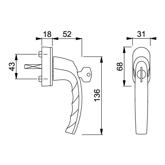 Format 4012789889659 – Fenstergriff abschl. 0530S/US952 100 NM F1. NA7503