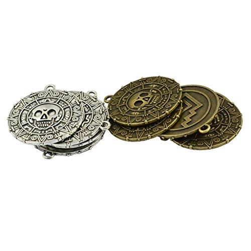 Homyl 8er Set Retro Bronze Antik Silber Schädel Piraten Anhänger Charme Schmuck Erkenntnisse für DIY Handwerk Schmuckherstellung