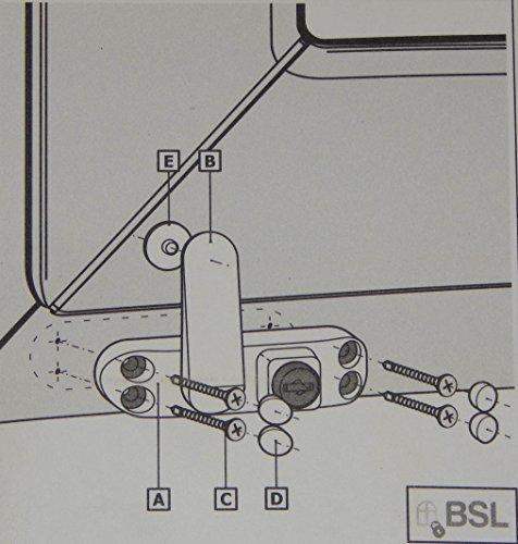 BSL Kinder-und Fenstersicherung mit Schlüssel BSL Sash Prime Weiß