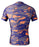 Cody Lundin® Herren Fitness Mosaik Camo Kurzarm Hemd Sport Kompression Kurzes Ärmel T-Shirt Drucken Tarnkleidung (XL, Grau-Orange camo)