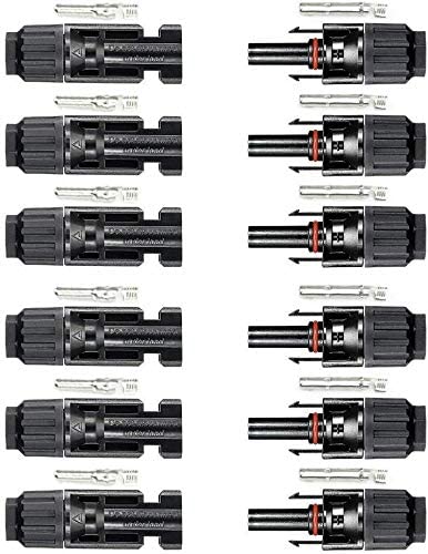 6 x Stecker Sonnenkollektor Solar Panel Kabel Anschlüsse Photovoltaik