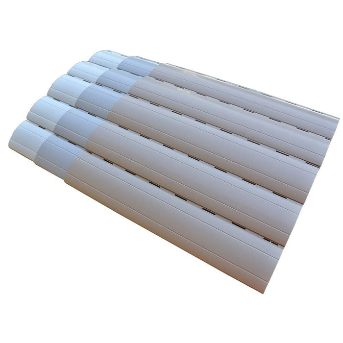 5 x 2 Meter PVC Rollladenlamelle Profil Rolladenlamelle Maxi 52mm Farbe: Beige