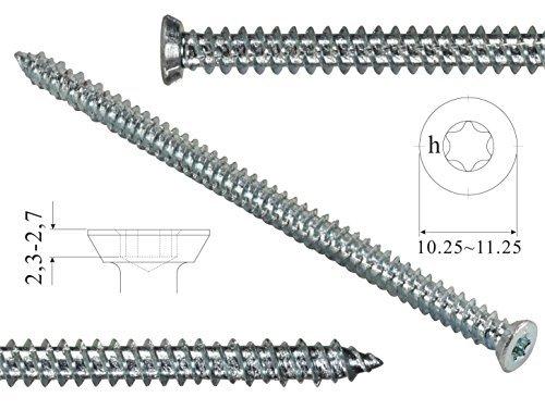 Fensterrahmenschraube, Senkkopf TX30, verzinkt blau verschiedene Abmessungen (7.5x252)