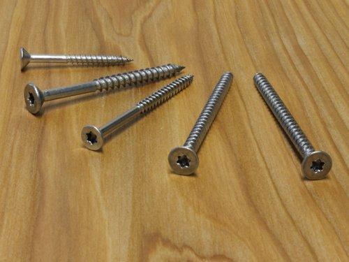 200 Stück Torx Edelstahl A2 Senkkopf Spanplattenschrauben Ø 4,5 x 50/30 mm TX20