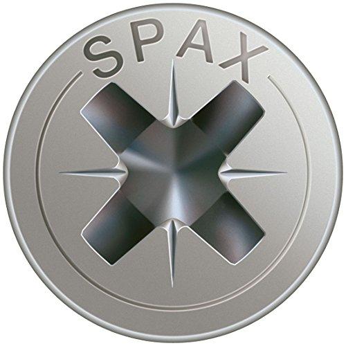 SPAX Universalschraube aus Edelstahl rostfrei A2, 4,5 x 40 mm, 200 Stück, Kreuzschlitz Z2, Senkkopf, Teilgewinde, 4CUT, 1087000450403