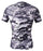 Cody Lundin® Herren Fitness Mosaik Camo Kurzarm Hemd Sport Kompression Kurzes Ärmel T-Shirt Drucken Tarnkleidung (L, Schwarz-Weiß Camo)