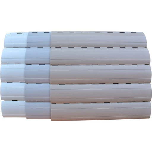 5 x 2 Meter PVC Rollladenlamelle Profil Rolladenlamelle Maxi 52mm Farbe: Beige