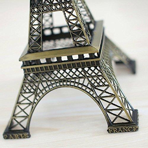 grandey Home Dekoration Paris Eiffelturm Modell Metallic Bronze Farbe Eisen Romantische Craft Kunst Statue Modell Schreibtisch Raum Dekoration Geschenk, 15 cm