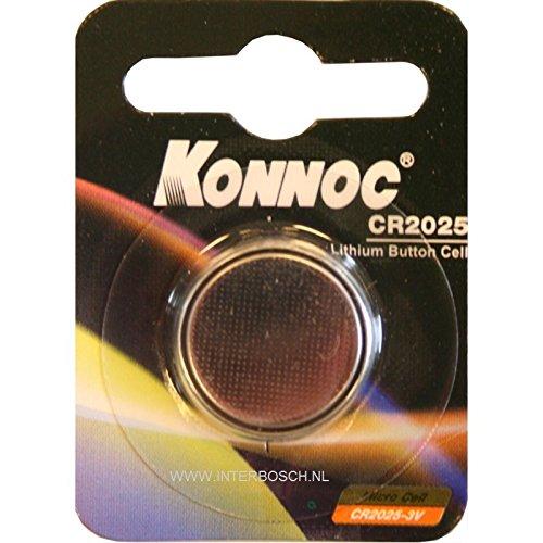 KNOPFZELLE BATTERIE LITHIUM CR 2025 KONNOC 10 Stck