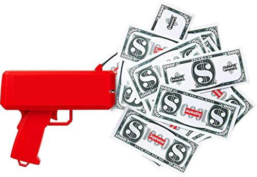 Bayram® Geld Pistole mit Dollar Scheine - Money Gun | Party Revolver Spielzeug Geschenke Fun für Kinder & Freunde - The Cash Cannon