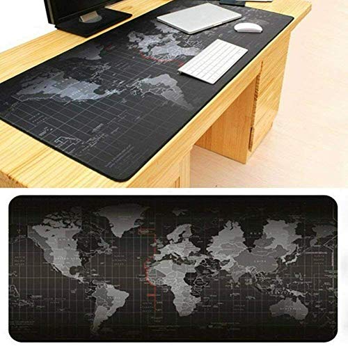 Mauspad NACH Auswahl Schreibtischunterlage Abwischbar Anti Rutsch Matte Multifunktionales Office Mousepad Schwarz Weltkarte
