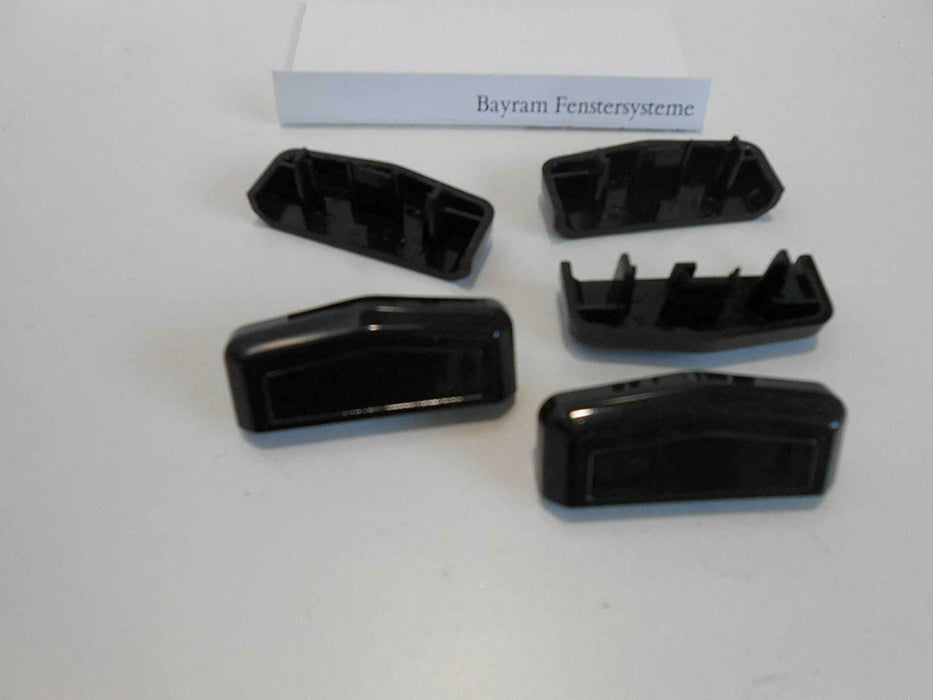Wasserschlitzkappen Kunststoff 5er Set Schwarz-Braun