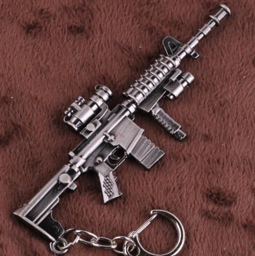 Bayram® M16A3 LMG Gewehr Waffe Mini Gun Modell Metall Schlüsselanhänger Schlüsselbund