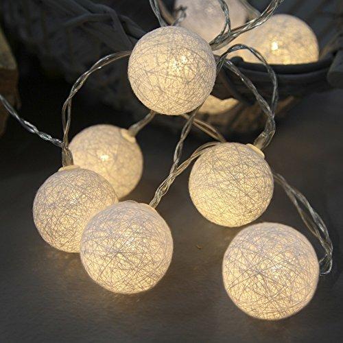 LED Batterie Lichterkette Cotton Balls 10 Lichter Indoor Au