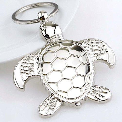 Bayram® Silber Schildkröte Metall Schlüsselanhänger Schlüsselring Key Chain Geschenk