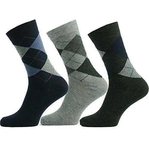 Herrensocken Baumwolle Business Herren Strümpfe Socken Schwarz Neu Bayram® 3 Paar Grösse 39-42