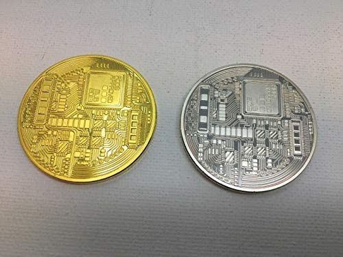 SRB Bitcoin Münze Gold-Optik Sammler Sammlermünze Sammlerstück Medaille Gold Silber Geschenk Miner Fans in Schutzhülle Münzkapsel