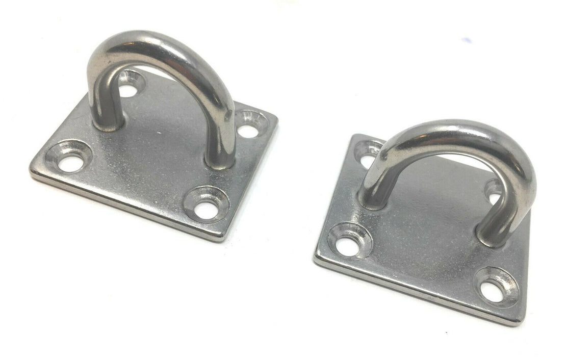 2 Stck 8x45x40 Edelstahl Decksplatte Augplatte Zurröse Bügelplatte Ösen Wandöse