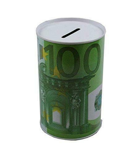 Sparbüchse Spar dose 100 EURO grün Geldkassette Sparschwein Kind Geldspardose
