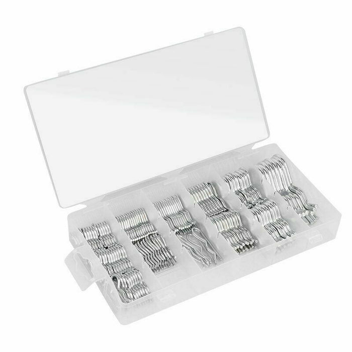 Splinte Sortiment 150 Federsplinte in 6 Größe, Federstecker Feder Splint Stecker