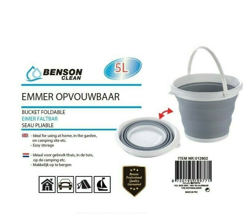 5L Falteimer Camping faltbarer Falt Eimer Campingeimer 5 Liter Wassereimer